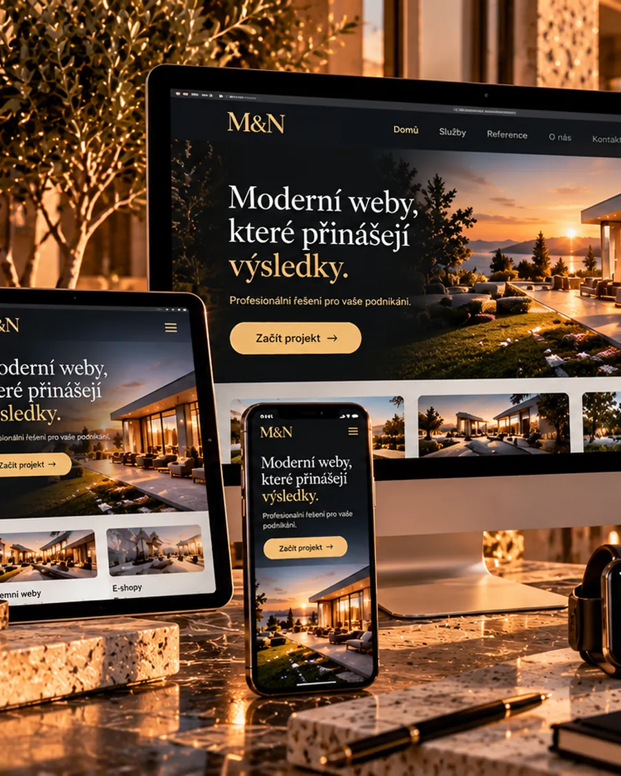 Nový web M&N na monitoru, notebooku, tabletu i mobilu